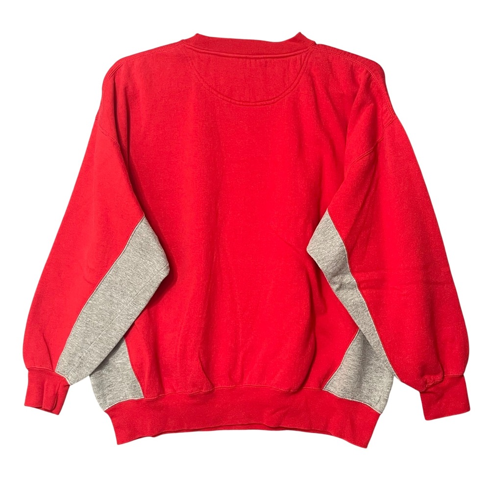 Ohio State Buckeyes Sweatshirt Red Grey Embroidered OSU Logo Mens XL - Picture 4 of 6